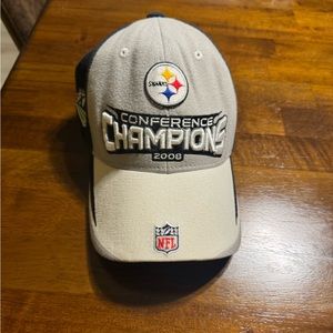 Pittsburgh’s Steelers 2008 Conference Champions Reebok Strapback Cap Hat